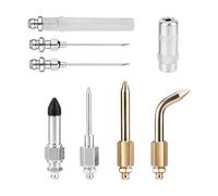 CARISSETT Heavy Duty Lubrication Tool Fittings Connector Including Needle Dispenser Elbow Adapter for Narrow Space Applications Needle Dispenser Rubber Tip