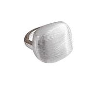 CARISSETT Modern Adjustable Opening Rings Brushed Round Ball/Square Shaped For Women Comfortable Wear Accessory Geometric Aesthetic Jewelry
