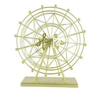 CARISSETT Modern Metal Rotating Wheel Sculpture Desktop Decoration For Living Room Bedroom Or Office Shelf Decors Ornament Gift Contemporary Shelf Display