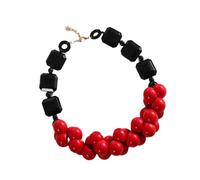 CARISSETT Multilayer Beaded Necklace Retro Styles Festival Jewelry Comfortable Resin Ethnic Accessory Retro Festival Layer Necklace