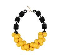 CARISSETT Multilayer Beaded Necklace Retro Styles Festival Jewelry Comfortable Resin Ethnic Accessory Retro Festival Layer Necklace
