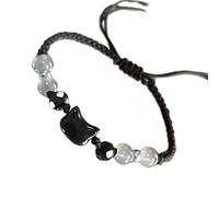 CARISSETT Opposites Puss Sphere Artisanal Modifiable Bangle Starsign Year Security Present for Spouses Beloveds Matching Couple Beaded Bracelets