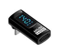 CARISSETT Small USB C Male To Female Adapter With 40Gbps Speed 140W Fast Charging And 8K Video Output Digital Display Screen