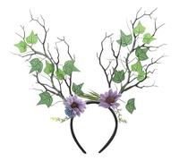 CARISSETT Soft Flowers Antlers Headbands Comfortable Chidren Lovely Styles Hairpiece For Women Witch Outfit Halloween Costume Headbands