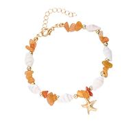 CARISSETT Unique Handmade Stone Sea Theme Beads Alloy Texture Adjustable For Everyday Wear Adjustable Beach Themed Jewelry