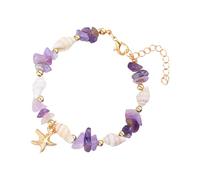 CARISSETT Unique Handmade Stone Sea Theme Beads Alloy Texture Adjustable For Everyday Wear Adjustable Beach Themed Jewelry