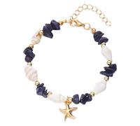 CARISSETT Unique Handmade Stone Sea Theme Beads Alloy Texture Adjustable For Everyday Wear Adjustable Beach Themed Jewelry