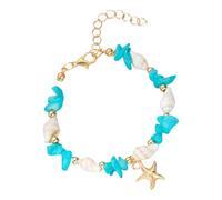 CARISSETT Unique Handmade Stone Sea Theme Beads Alloy Texture Adjustable For Everyday Wear Adjustable Beach Themed Jewelry