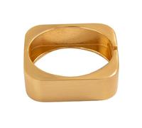 CARISSETT Versatile Square Cuff Bangle Glossy Alloy Everyday Elegant Jewelry Square Design Women's Bangles Geometric Gold Or Silver Alloy Bangles