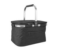 CARISSETT Water Resistant Camping Food Basket with Insulated Compartment and Foldable Design Fabric Texture for Group Gatherings Portable Cooling Basket