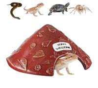 CARISSETT Wildlife Habitat Rosin Cave For Garden Herptiles Amphibians Toads Lizards Impermeable Shelter Deck Herpeton Cave For Tortoises Lizards