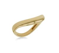 CARISSIMA 9ct Yellow Gold Women Wide Wave Ring | Wide wave-shaped band crafted in 9ct yellow gold, featuring a flowing curved design for a bold modern look