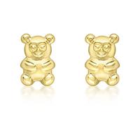 CARISSIMA Children's 18 ct Yellow Gold 3.9 x 5.9 mm Teddy Bear Stud Earrings