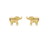 CARISSIMA Children's 9 ct Yellow Gold 8.2 x 5.5 mm Baby Elephant Stud Earrings
