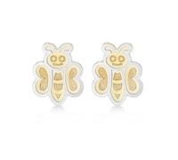 CARISSIMA Children's 9ct 2 Colour Gold Bumble Bee Stud Earrings