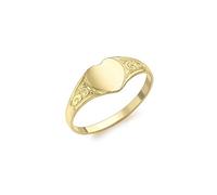 CARISSIMA Child's 9 ct Yellow Gold Heart Signet Ring, Size J