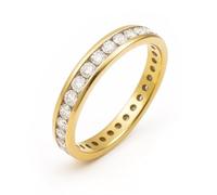 Carissima Gold Women's 18 ct Yellow Gold Round 0.50 ct Diamond Eternity Ring