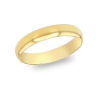 CARISSIMA Unisex 9ct Yellow Gold 4mm Comfort Fit Plain Wedding Band Ring #J