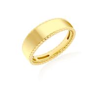 CARISSIMA Unisex 9ct Yellow Gold Round Twisted Rope Frame Ring #R