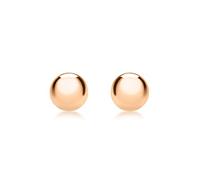 CARISSIMA Women's 18 ct Rose Gold 7 mm Ball Stud Earrings