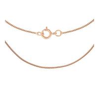CARISSIMA Women's 9 ct Rose Gold 0.8 mm Diamond Cut Curb Chain Necklace of Length 51 cm/20 Inch