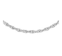 CARISSIMA Women's 9 ct White Gold 0.7 mm Prince of Wales Chain Necklace of Length 51 cm/20 Inch