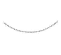 CARISSIMA Women's 9 ct White Gold 0.7 mm Venetian Box Chain Adjustable Necklace of Length 46 cm/18 Inch-51 cm/20 Inch