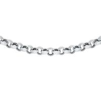 CARISSIMA Women's 9 ct White Gold 3.5 mm Round Belcher Chain Necklace of Length 51 cm/20 Inch
