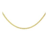 Carissima Gold Women's 9 ct Yellow Gold 0.8 mm Diamond Cut Curb Chain Necklace of Length 46 cm/18 Inch