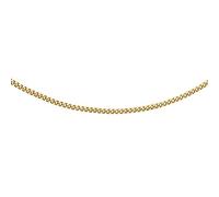 CARISSIMA Women's 9 ct Yellow Gold 1.2 mm Diamond Cut Curb Chain Necklace of Length 51 cm/20 Inch