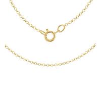 CARISSIMA Women's 9 ct Yellow Gold 1.3 mm Round Belcher Chain Necklace of Length 51 cm/20 Inch