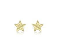 CARISSIMA Women's 9 ct Yellow Gold 7.5 x 7.2 mm Diamond Cut Star Stud Earrings