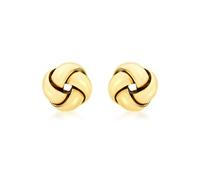 CARISSIMA Women's 9 ct Yellow Gold 9 mm Four Way Knot Stud Earrings