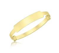 CARISSIMA Women's 9 ct Yellow Gold Plain ID Extendable Baby Bangle of Length 3.6-5 cm