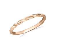 CARISSIMA Women's 9ct Rose Gold Twist Band Stack Ring #O