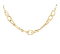 Carissima Women's 9ct Yellow Gold 12.2mm x 9mm 3 Twisted Links and Chain Centre Necklace 51cm/20'