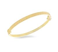 CARISSIMA Women's 9ct Yellow Gold 3.9mm Greek Key Bangle