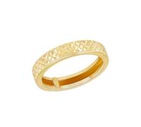 CARISSIMA Women's 9ct Yellow Gold 4mm Diamond Cut Band Ring #P