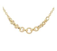 Carissima Women's 9ct Yellow Gold 76mm x 10mm Twisted and Polished Ring Centre Necklace 51cm/20'