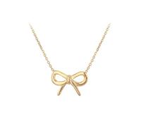 CARISSIMA Women's 9ct Yellow Gold 8mm X 12mm Bow Adjustable Necklace 41cm/16'-43cm/17'