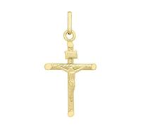 CARISSIMA Women's 9ct Yellow Gold Crucifix Pendant of 2.7cm/1"