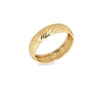 CARISSIMA Women's 9ct Yellow Gold Diamond Cut Ring #O