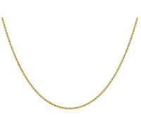 CARISSIMA Women's 9ct Yellow Gold Hollow 60 Rope Chain Necklace of Length 51cm/20"
