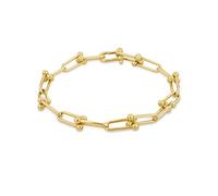 CARISSIMA Women's 9ct Yellow Gold Large 7.1mm Industrial Bracelet 20cm/8"