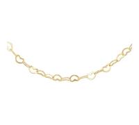 CARISSIMA Women's 9ct Yellow Gold Mini Open Heart Chain 41cm/16'