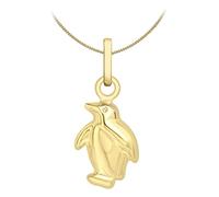 CARISSIMA Women's 9ct Yellow Gold Penguin Pendant on Curb Chain Necklace of 46cm/18"