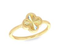 Carissima Women's 9ct Yellow Gold Rainbow Petal Ring #Q