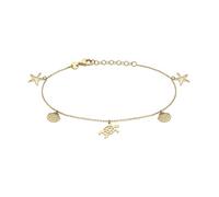 CARISSIMA Women's 9ct Yellow Gold 'Sea & Sand' Adjustable Bracelet 18cm/7'-20cm/8'
