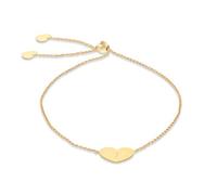 CARISSIMA Women's 9ct Yellow Gold Trace Chain Adjustable Slider Bracelet 20cm/8'