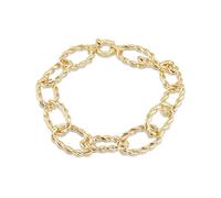 CARISSIMA Women's 9ct Yellow Gold Twisted Link Rope Bracelet 19cm/7.5"
